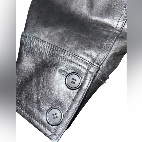 MJULIAN Vintage Black Four Button Leather Jacket - Picture 3 of 6